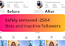 safe instagram follower cleanup, get rid of bots, ghosts and inactive accounts